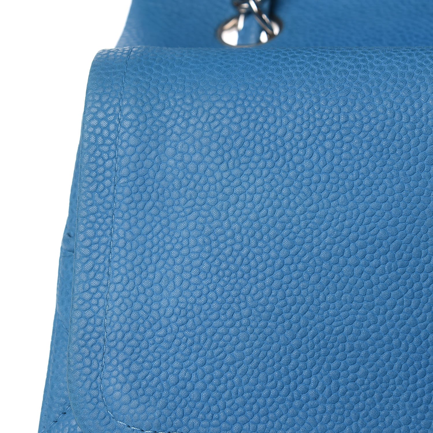 Chanel Iridescent Caviar Quilted Jumbo Double Flap Blue 9 of 13