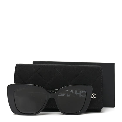 Chanel Acetate Strass Square Sunglasses 5422-B-A Black White 7 of 7