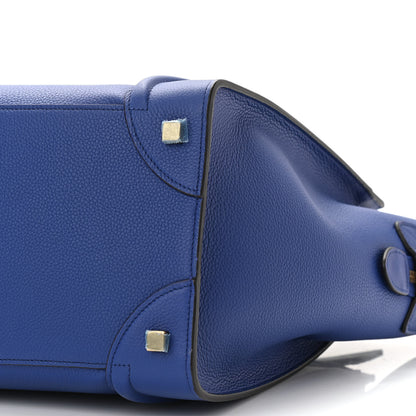 Celine Drummed Calfskin Mini Luggage Indigo 8 of 8