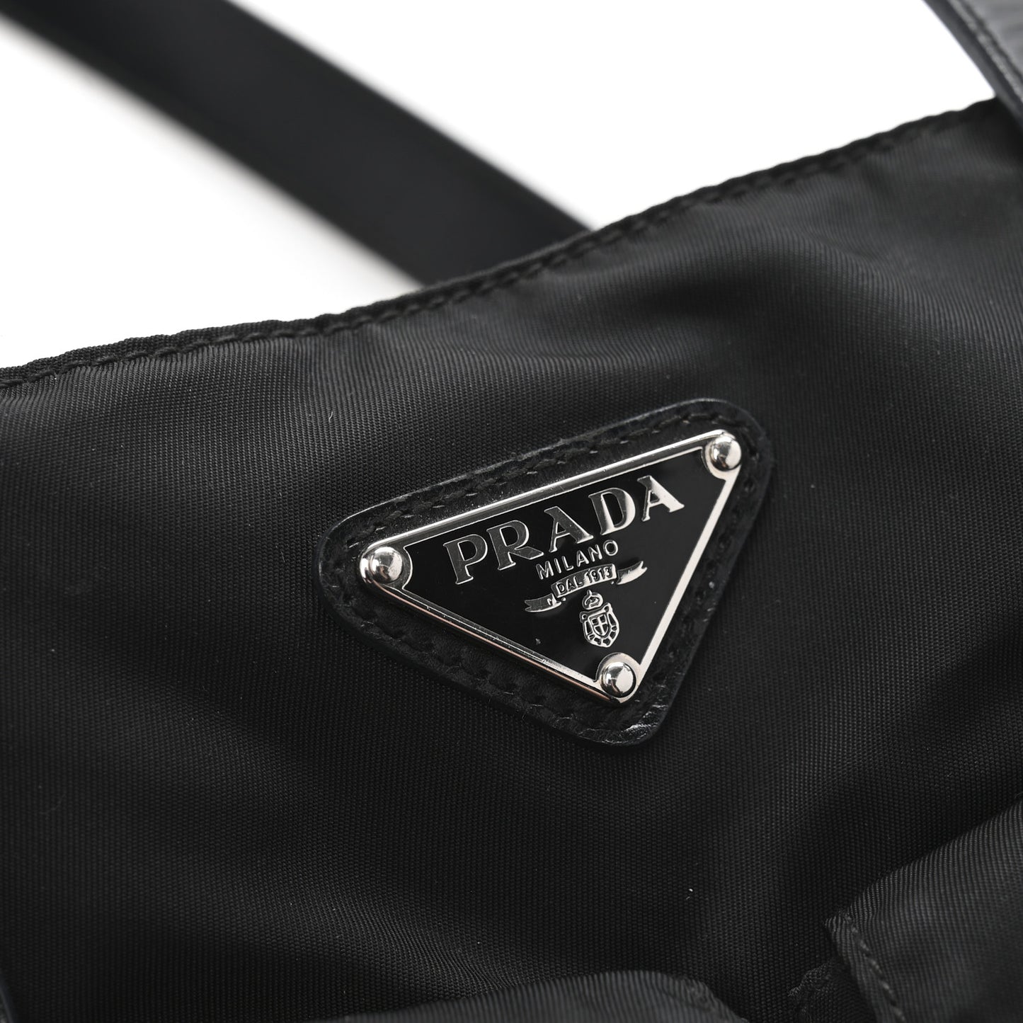 Nylon Vela Drawstring Shopping Tote Black