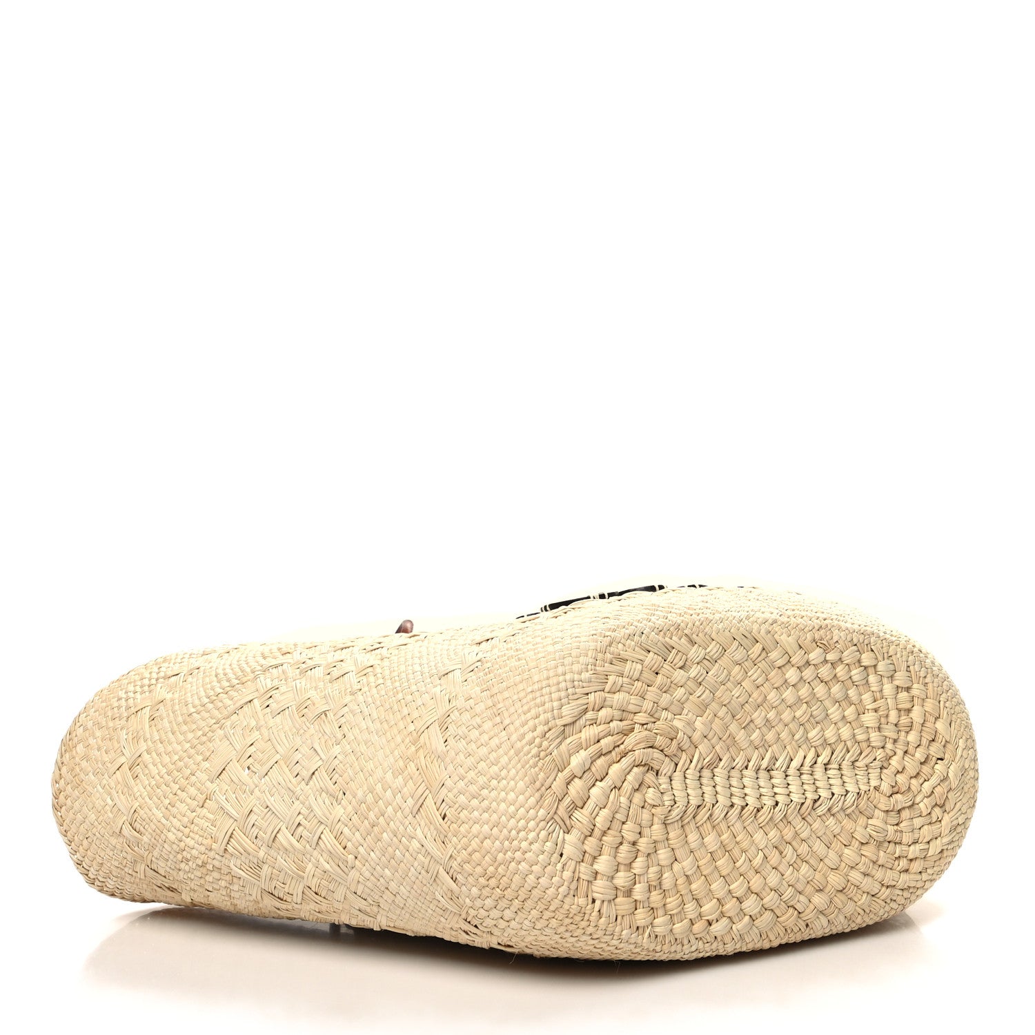Loewe Calfskin Raffia Small Anagram Basket Tote Bag Natural Tan 4 of 9