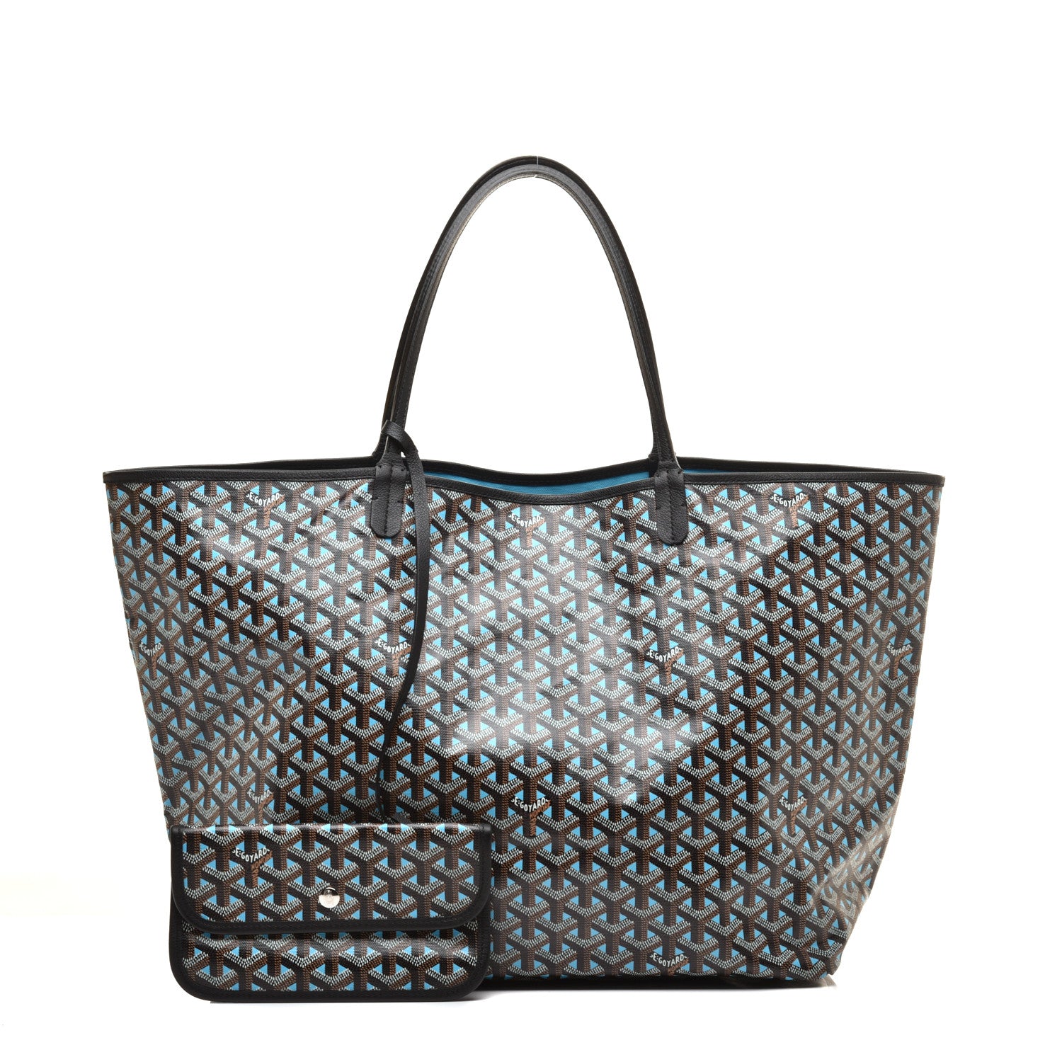 Goyard Goyardine Saint Louis Claire Voie GM Black Blue 1 of 8