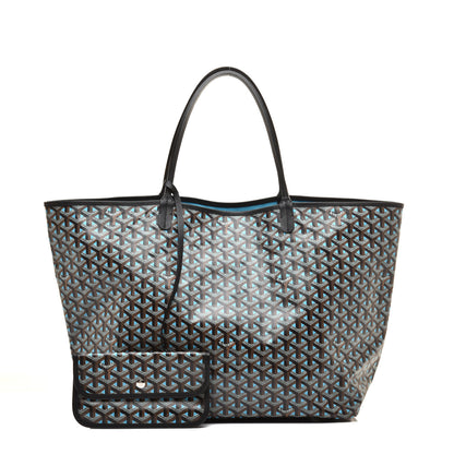 Goyard Goyardine Saint Louis Claire Voie GM Black Blue 1 of 8