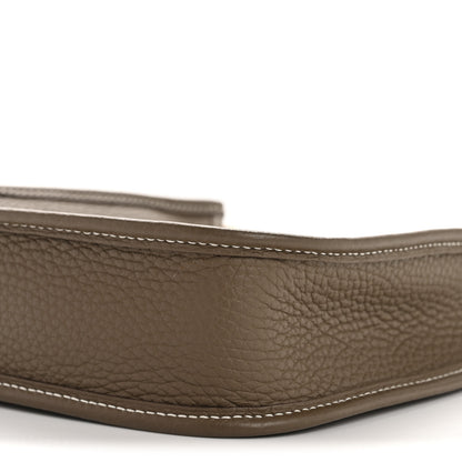 Hermes Taurillon Clemence Amazone Evelyne TPM Etoupe Bleu Indigo 10 of 14