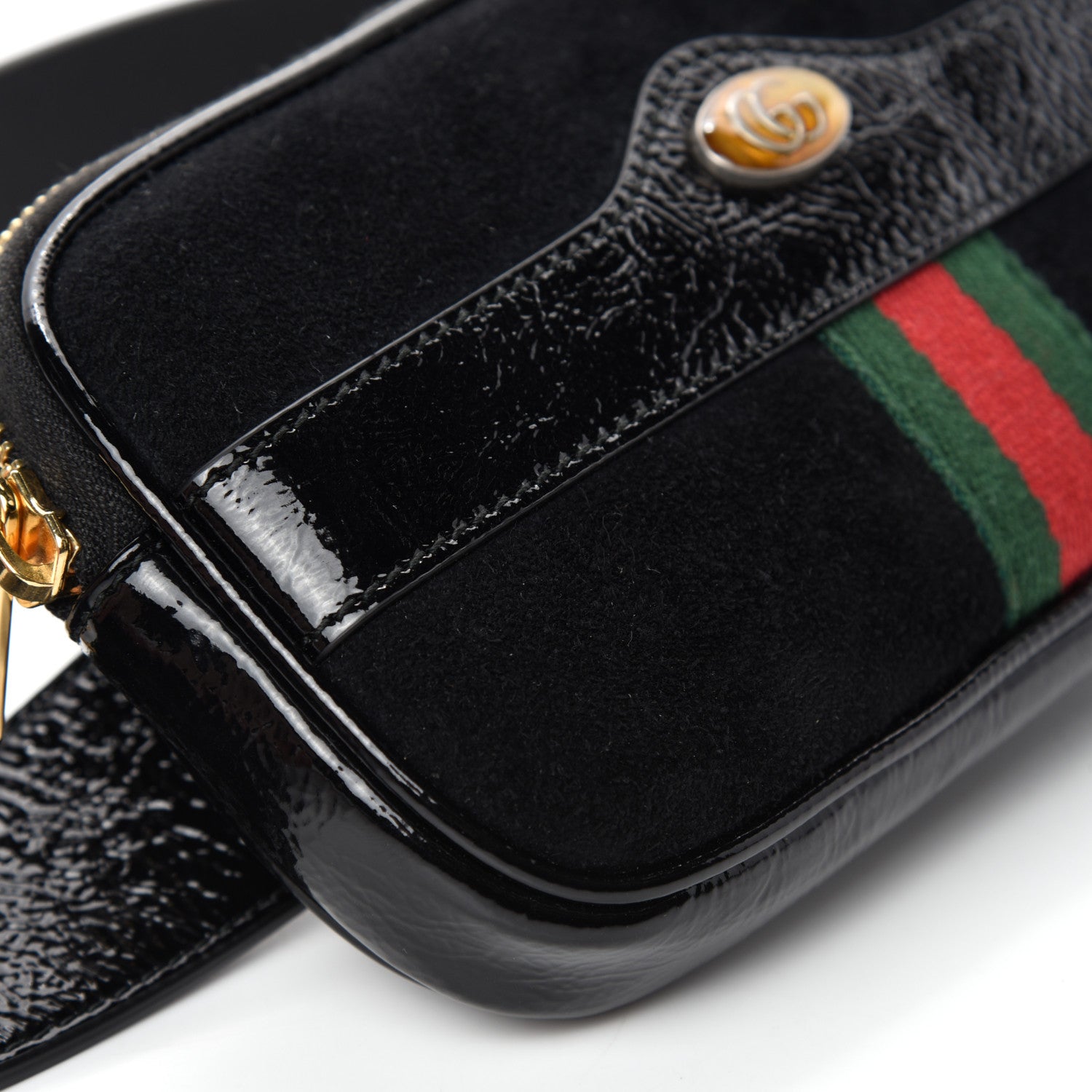 Gucci Suede Patent Ophidia Belted iPhone Case 85 34 Black 6 of 11
