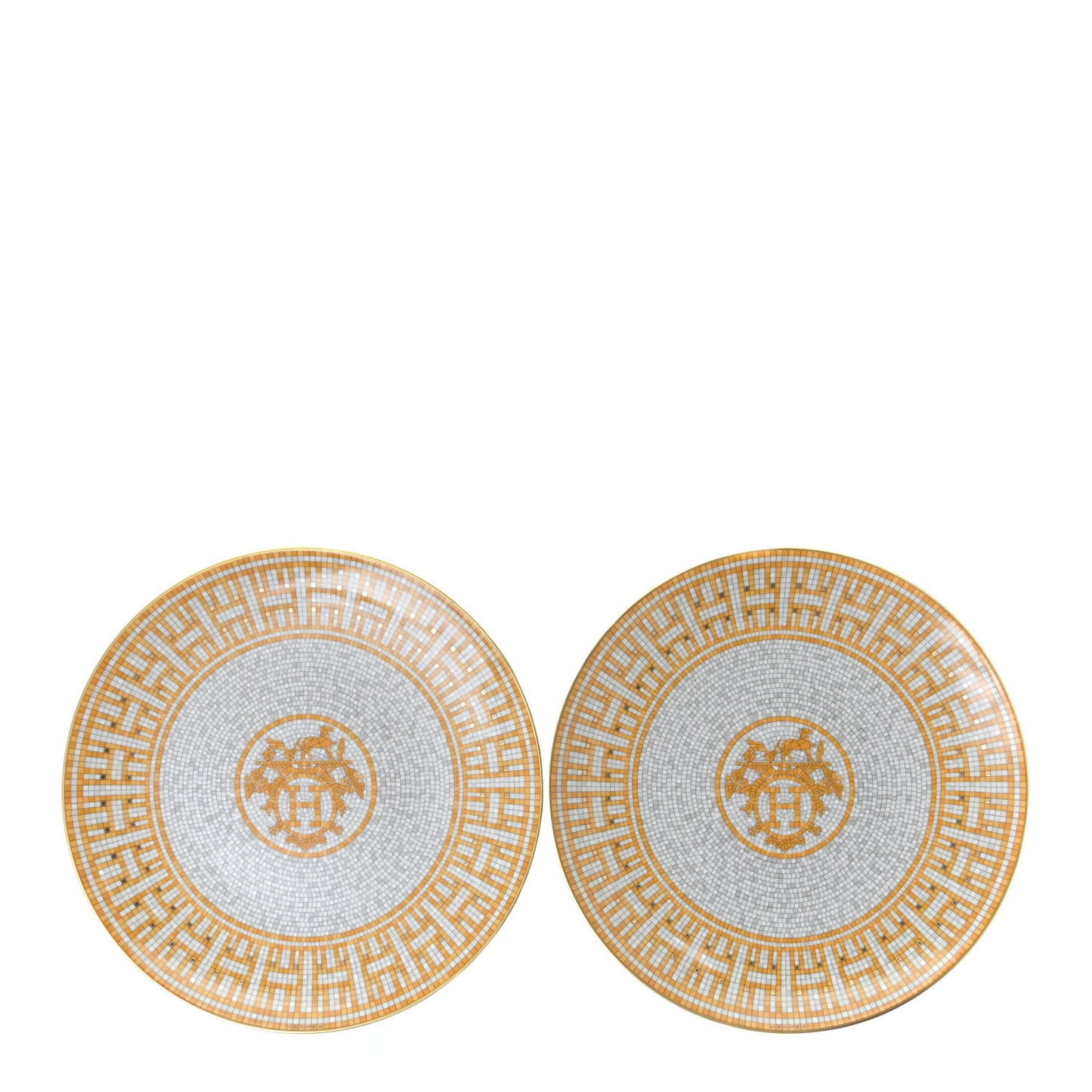 Porcelain Mosaique au 24 Dessert Plate Set of 2