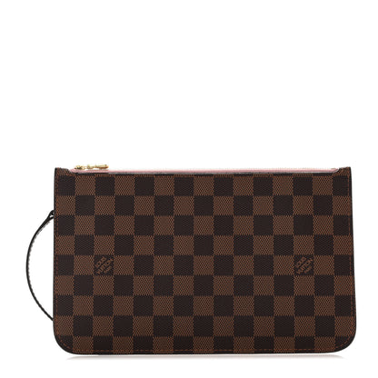 Louis Vuitton Damier Ebene Neverfull MM GM Pochette Rose Ballerine 1 of 8