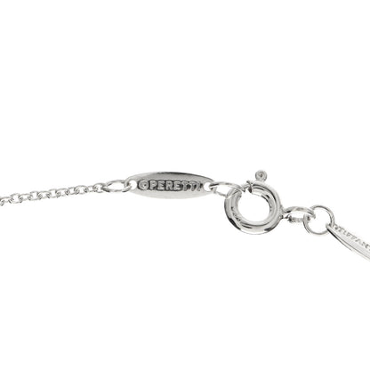 Tiffany Sterling Silver Diamond .09ctw Elsa Peretti Diamonds by the Yard Three Station Necklace 6 of 7