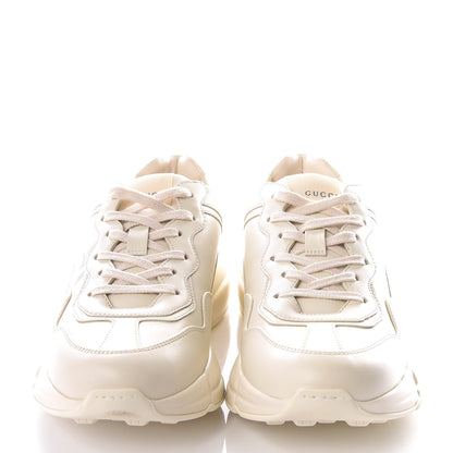 Gucci Calfskin Logo Womens Rhyton Sneakers 38 Ivory 3 of 9