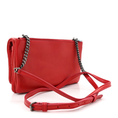 Saint Laurent Lambskin Patchwork Monogram Small Jamie Red 3 of 13