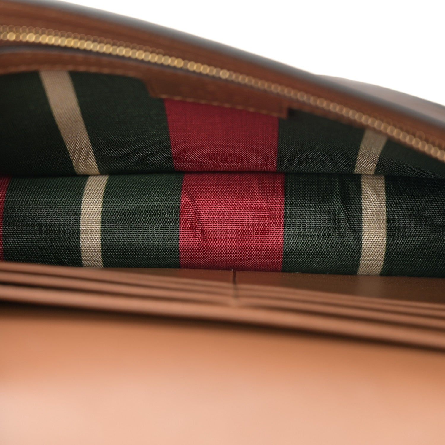 Gucci GG Supreme Monogram Textured Calfskin Emblem Super Mini Shoulder Bag Beige Dark Brown 5 of 13