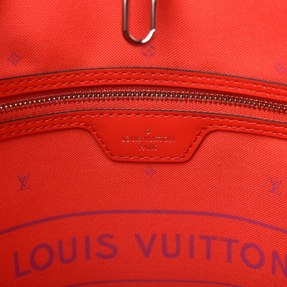 Louis Vuitton Monogram Escale Neverfull MM Rouge 8 of 10