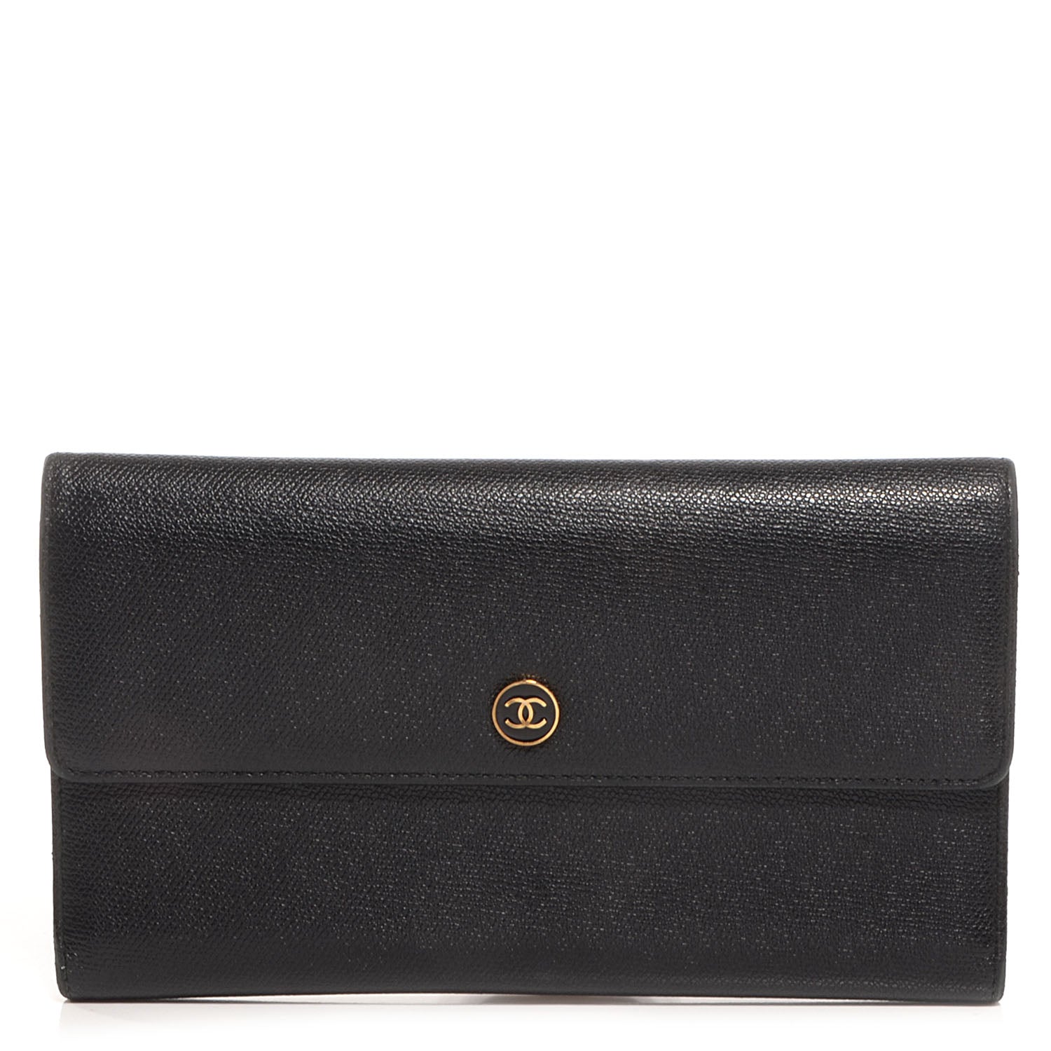 Chanel Calfskin Large Flap Wallet Black 1 of 8