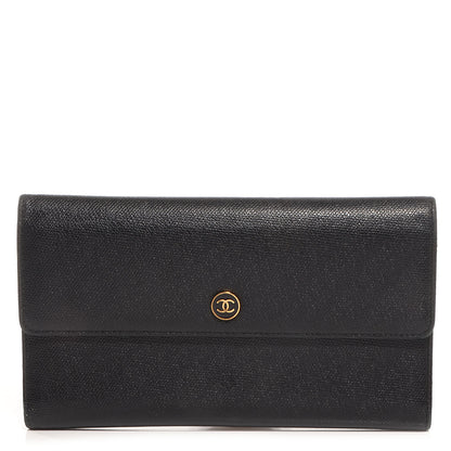 Chanel Calfskin Large Flap Wallet Black 1 of 8