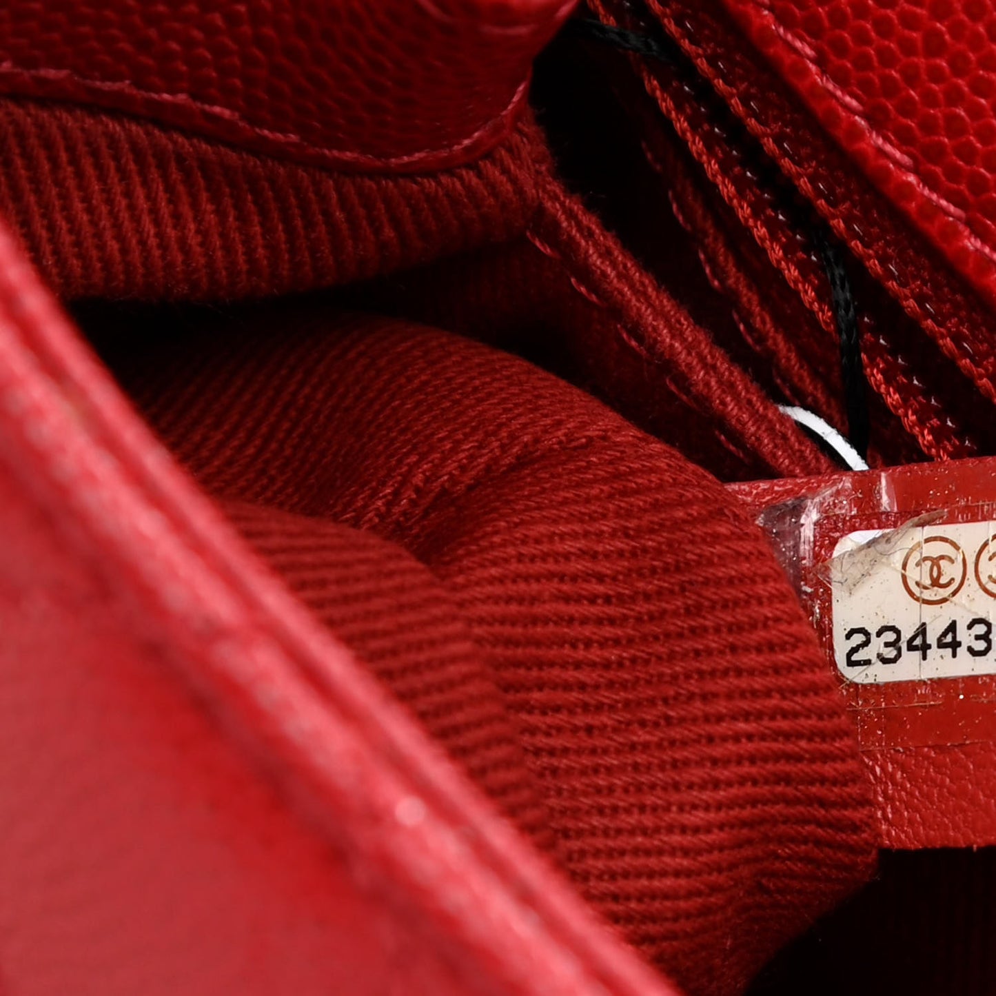 Caviar Quilted Mini Coco Handle Flap Dark Red