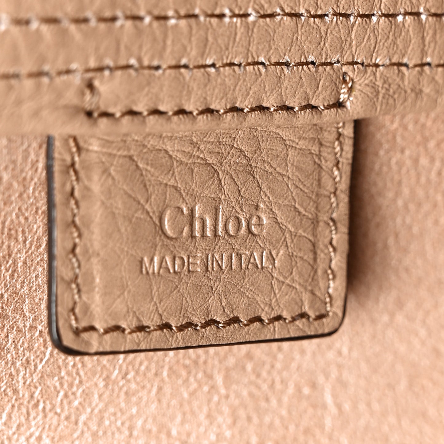 Grained Calfskin Medium Spin Tote Woodrose