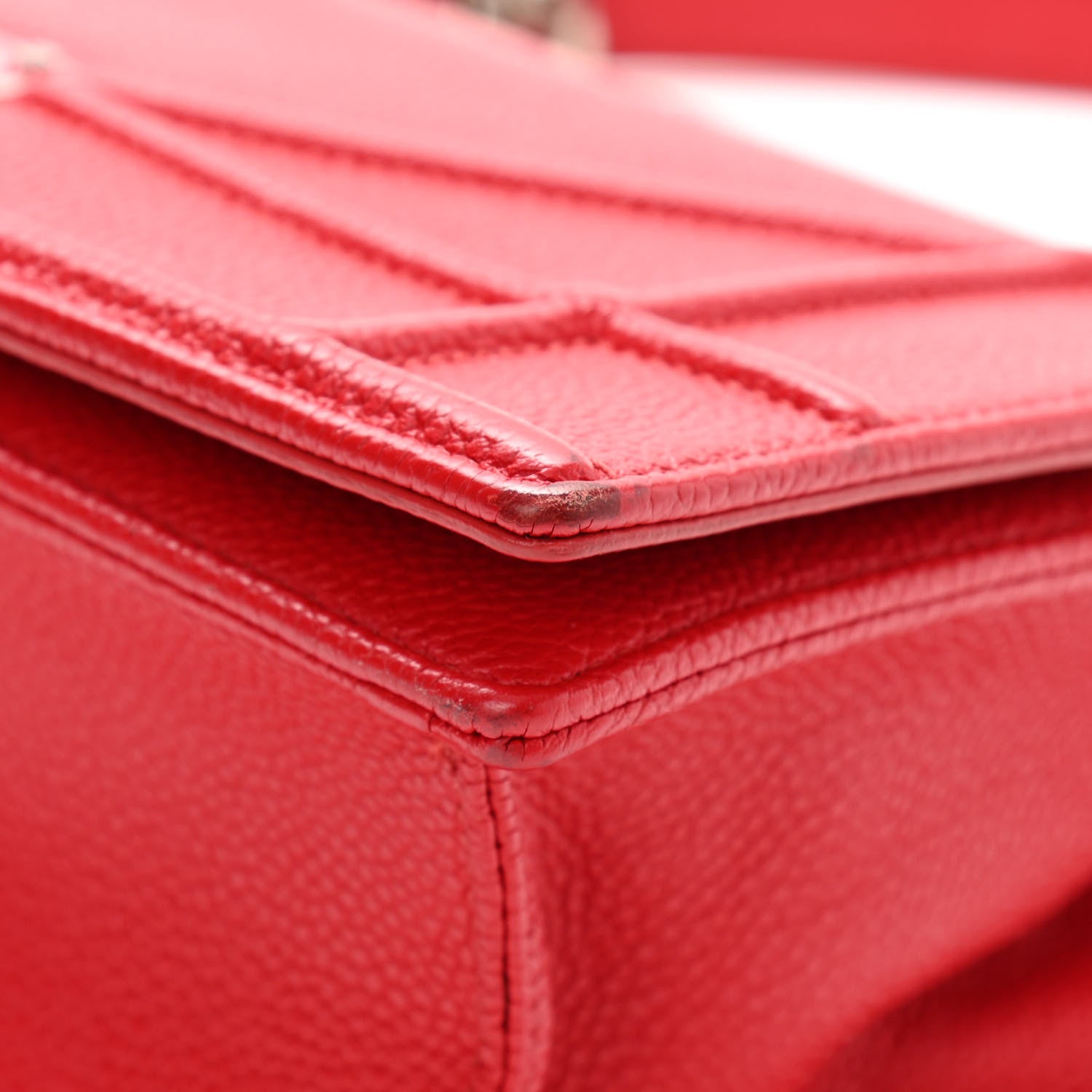 Christian Dior Grained Calfskin Small Diorama Flap Bag Red 12 of 12