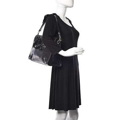 Balenciaga Smooth Calfskin Metallic Patent Giant 12 Silver Hardware City Black Gris 2 of 21