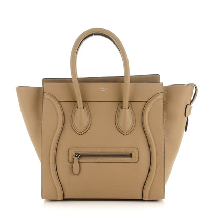 Celine Drummed Calfskin Mini Luggage Dune 1 of 8