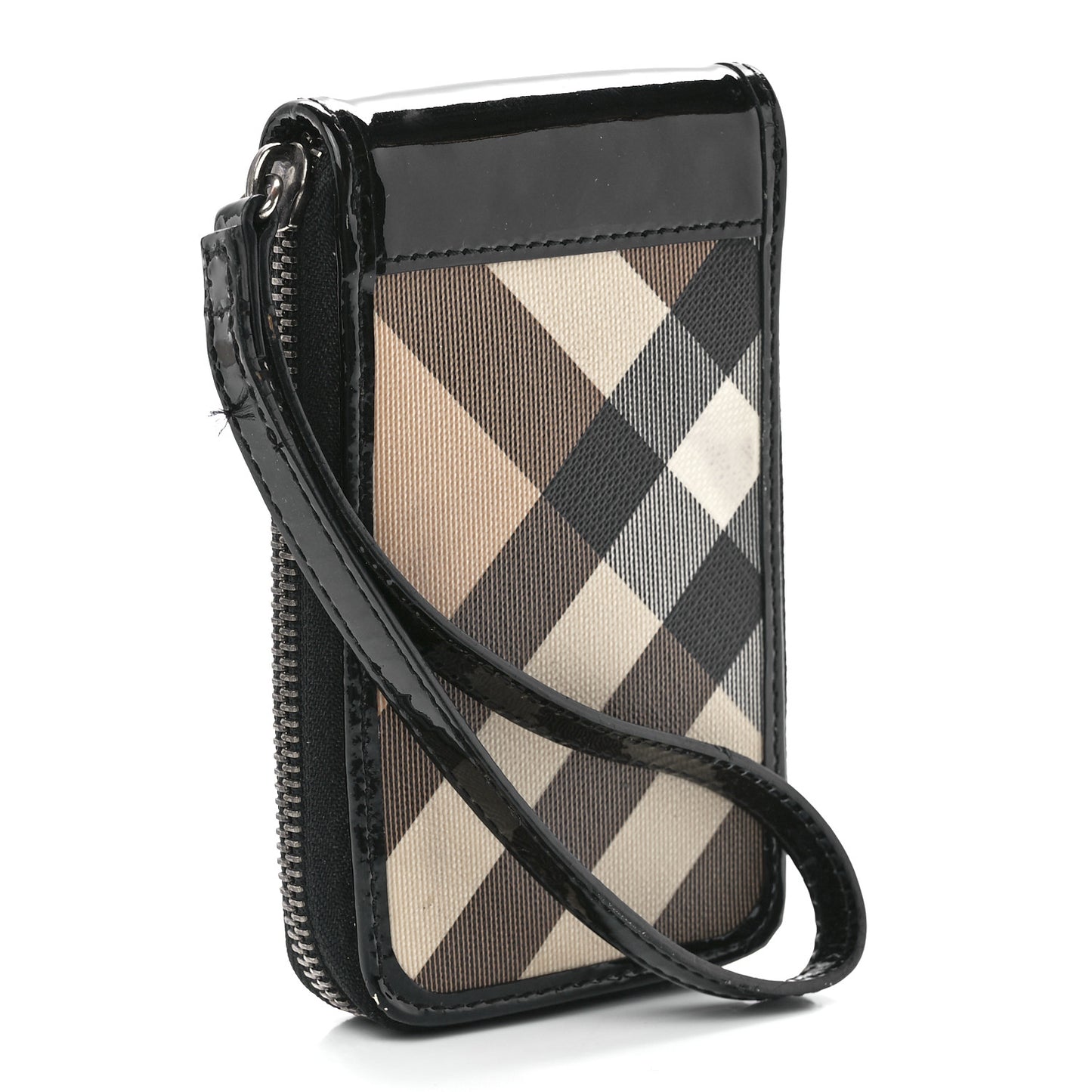 Haymarket Check Wristlet Pouch Black