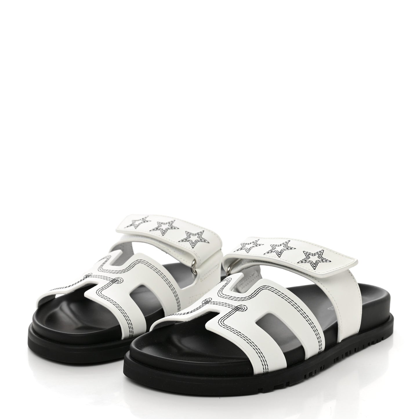 Calfskin Stars Womens Chypre Sandals 35 White