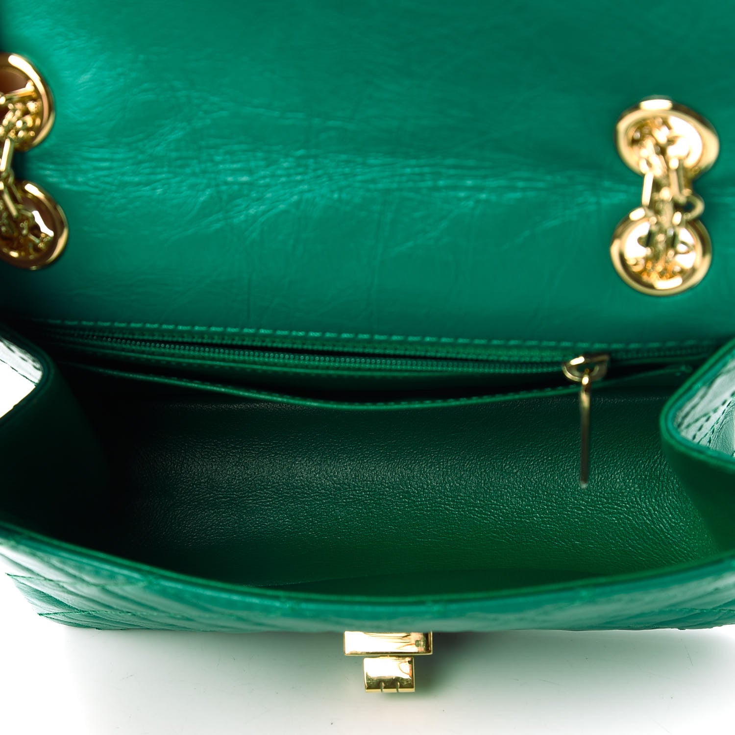 Chanel Aged Calfskin Quilted 2.55 Reissue Mini Flap Green 5 of 10