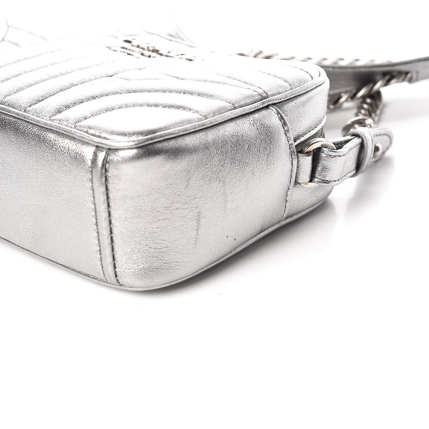 Metallic Nappa Impunture Diagramme Crossbody Cromo