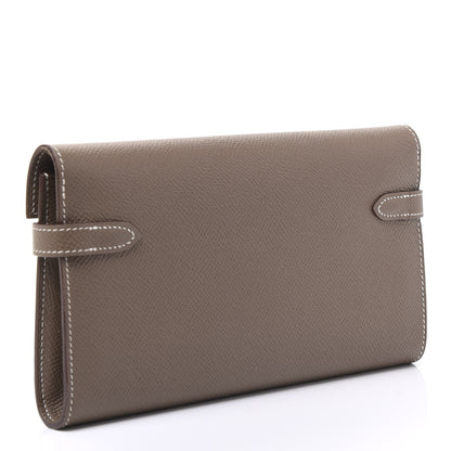 Hermes Epsom Kelly Longue Wallet Etoupe 2 of 10