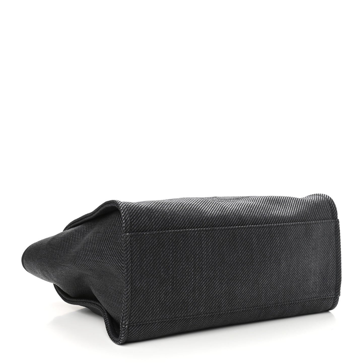 Mixed Fibers Calfskin Medium Deauville Tote Black