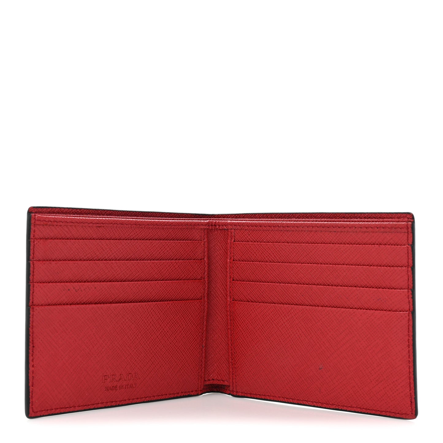 Saffiano Bi-Fold Wallet Black Fuoco