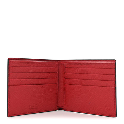Prada Saffiano Bi-Fold Wallet Black Fuoco 5 of 12