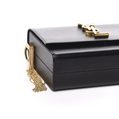 Saint Laurent Grain De Poudre Monogram Small Kate Slide Chain Crossbody Box Bag Black 8 of 10