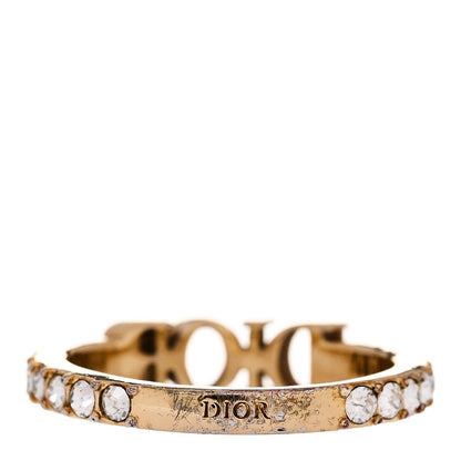 Christian Dior Metal Crystal DIO(R)EVOLUTION Ring 56 7.5 Gold 3 of 4