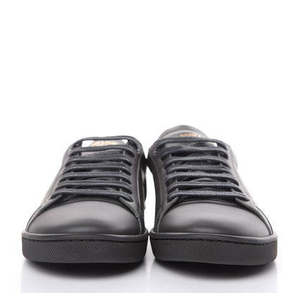 Saint Laurent Calfskin Mens Alpha Sneakers 40 Road Grey 2 of 8