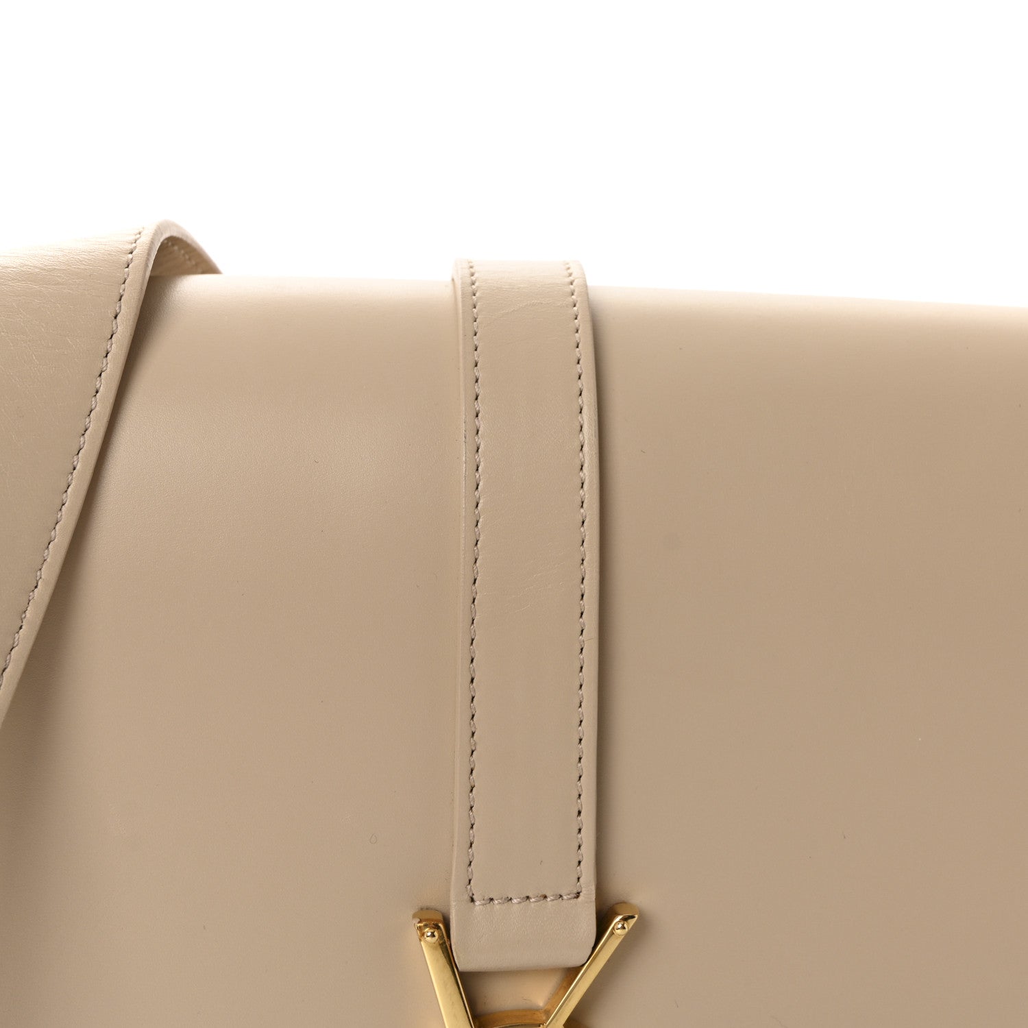 Saint Laurent Smooth Calfskin Medium Classic Monogram Universite Bag Cream 7 of 9