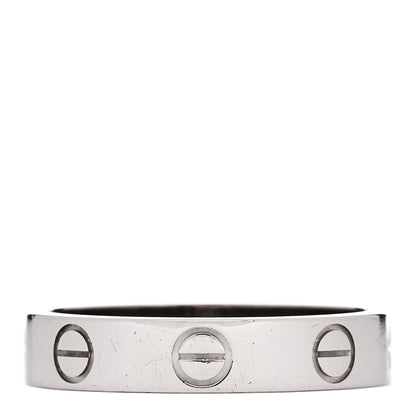 Cartier 18K White Gold 3.5mm LOVE Wedding Band Ring 50 5.25 1 of 5