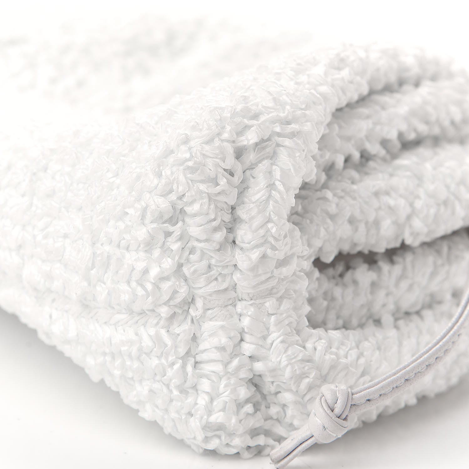 Bottega Veneta Boucle Curly Raffia The Mini Pouch White Chalk 7 of 7