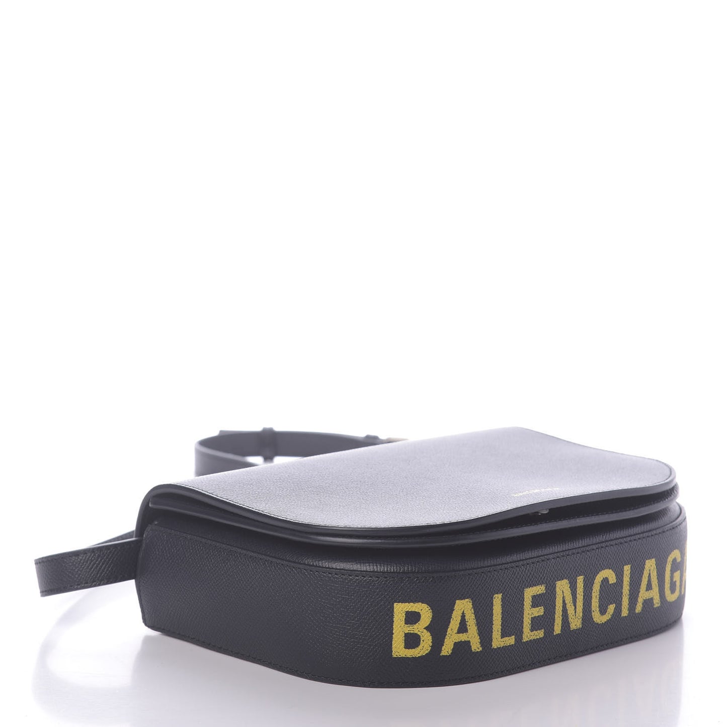 Signature Grained Calfskin Logo S Ville Day Bag Bleu Tempete Jaune