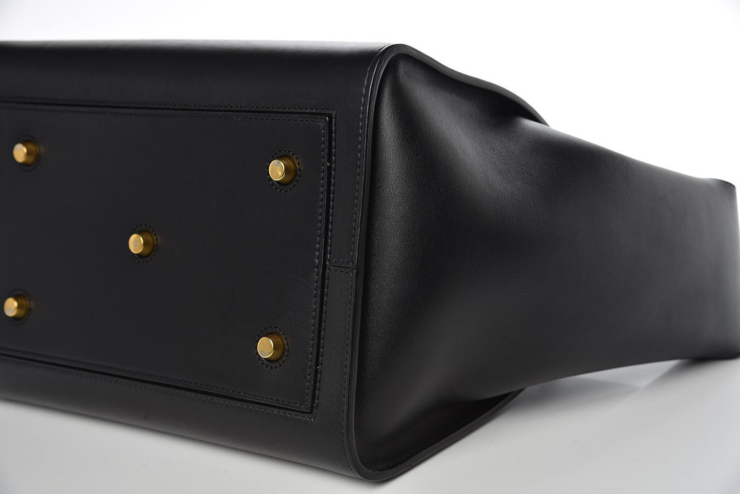 Smooth Calfskin Small Tie Knot Tote Black