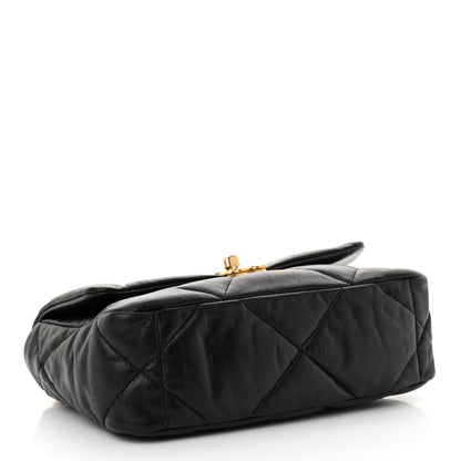 Chanel Shiny Goatskin Quilted Medium Chanel 19 Flap Black 4 of 11