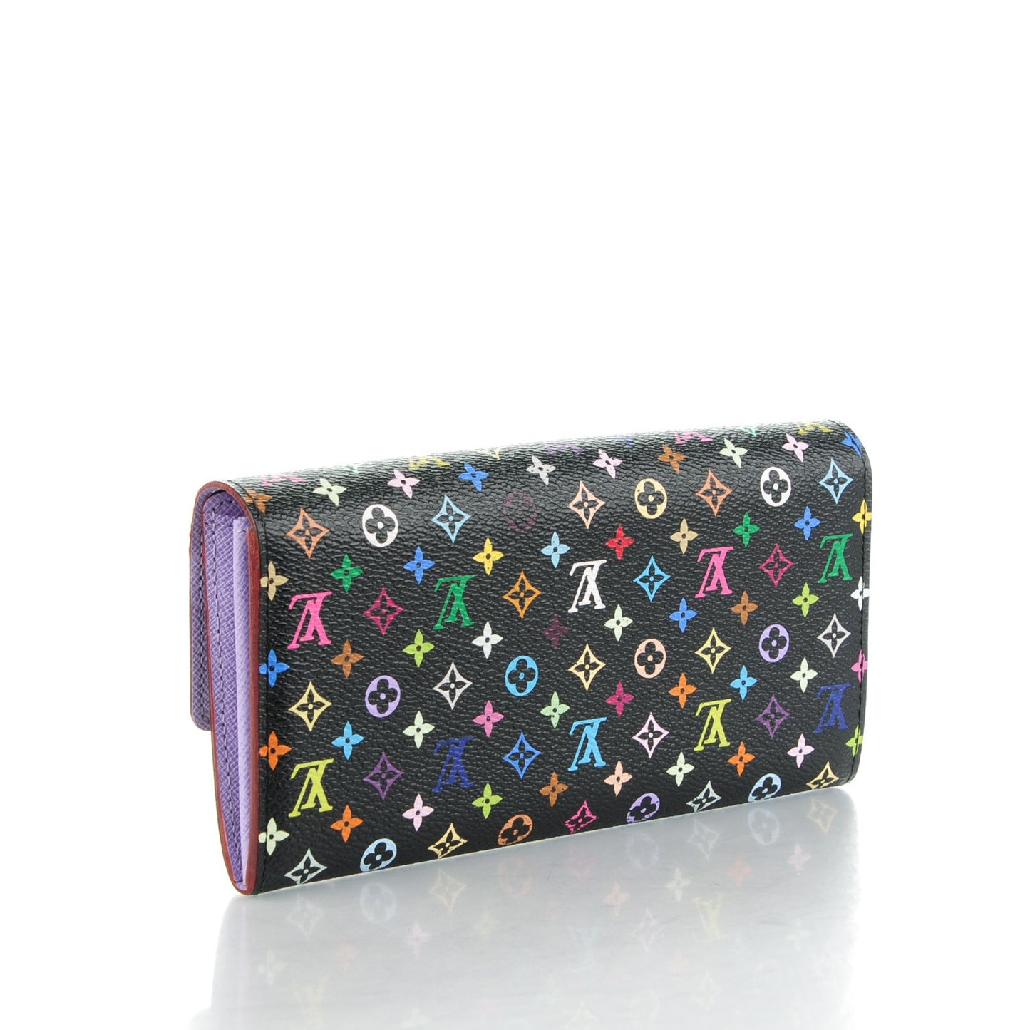 Monogram Multicolor Sarah Wallet Black Violet