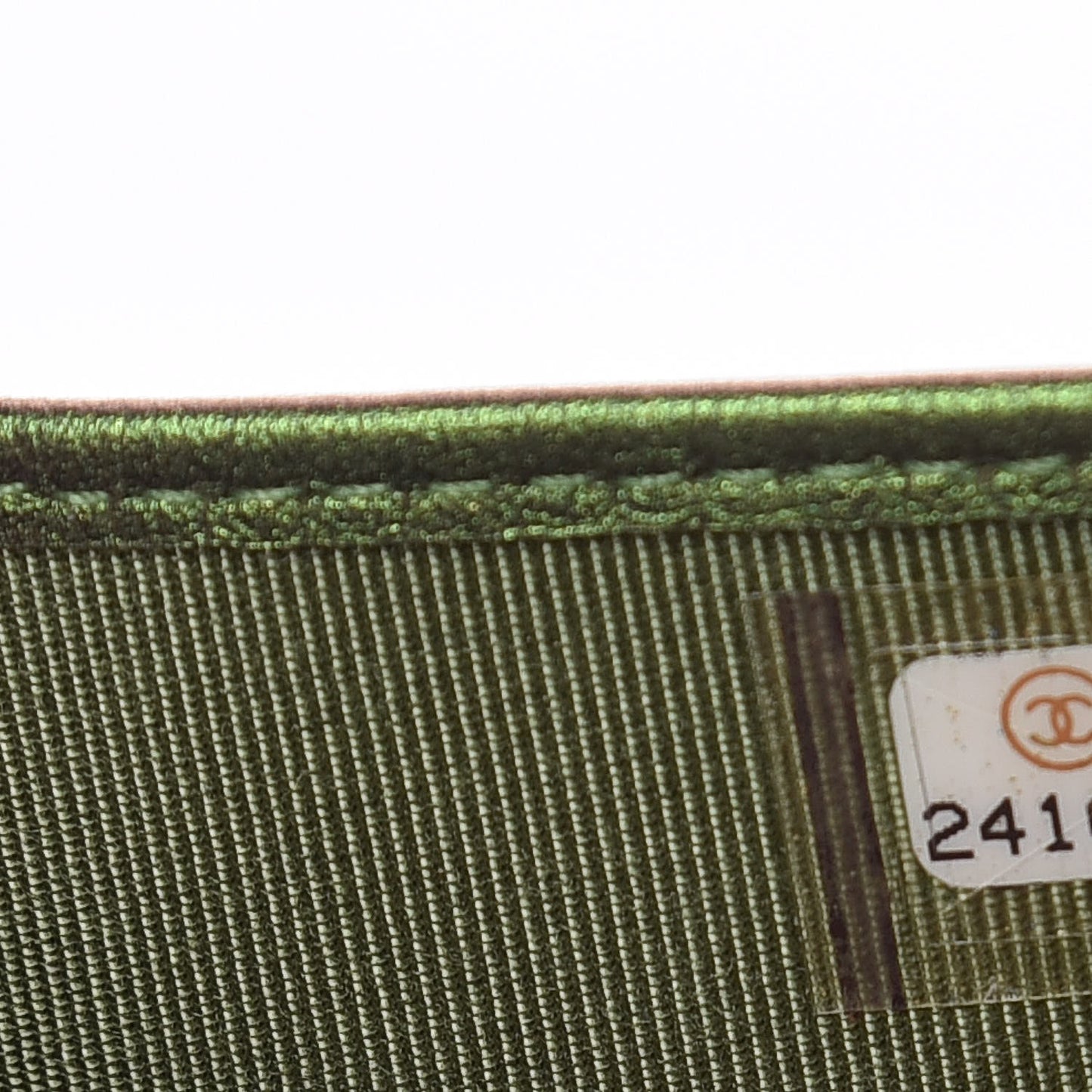 Iridescent Lambskin Quilted Small Compact Wallet Green