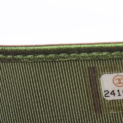 Chanel Iridescent Lambskin Quilted Small Compact Wallet Green 8 of 11