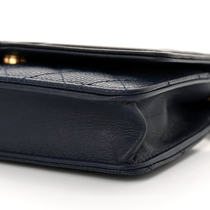 Chanel Caviar Quilted CC Filigree Wallet On Chain WOC Navy 11 of 13