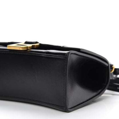 Balenciaga Shiny Box Calfskin Hourglass Top Handle Bag XS Black 8 of 8