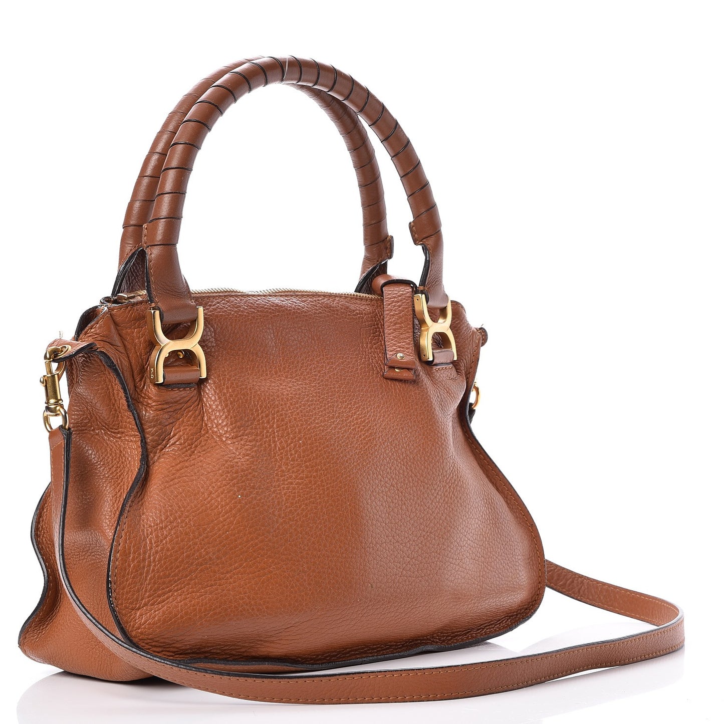 Calfskin Medium Marcie Satchel Tan