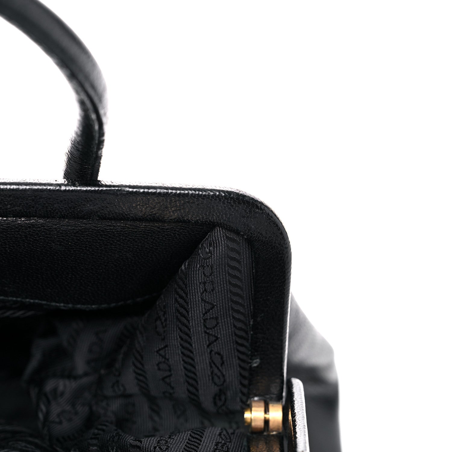 Prada Goatskin Cerniera Doctor Bag Black 18 of 42