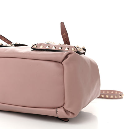 Valentino Garavani Pebbled Calfskin Rockstud Double Pocket Backpack Poudre 10 of 11