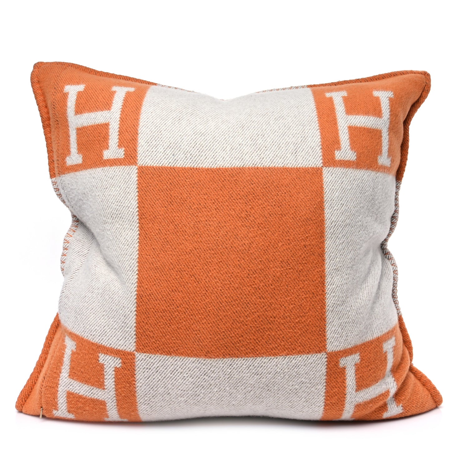 Wool Cashmere Avalon Pillow GM Ecru Potiron