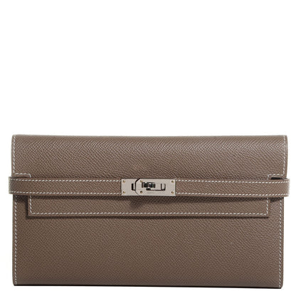 Hermes Epsom Kelly Longue Wallet Etoupe 1 of 11